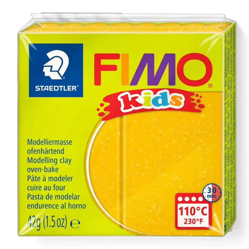 STAEDTLER FIMO Effect Polymer Modelling Clay 8030-112 - Glitter Gold - 57g