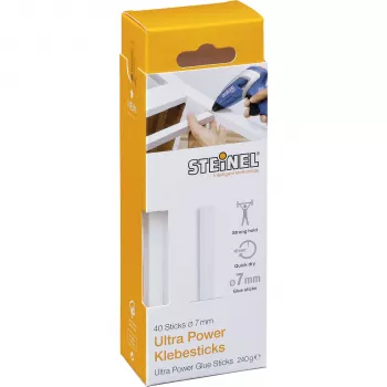 STEINEL 1x40 Ultra Power Hot Glue Sticks 7mm 100mm Transparent