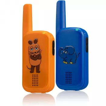 Zestaw Walkie-Talkie DieMaus - 2 sztuki, 40 MHz, 2 kanały, zasięg do 200 m, wielokolorowy