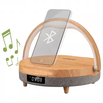 KIENZLE LED Alarm Clock z Głośnikiem Bluetooth i Ładowarką Bezprzewodową