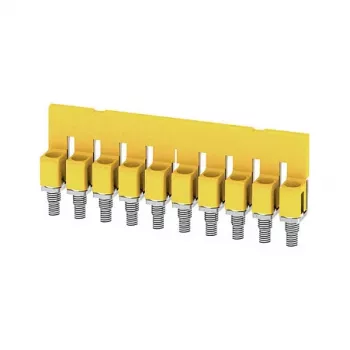 Weidmüller WQV 4/10 Złączka poprzeczna, 10-biegunowa, 4 mm², żółta, poliamid, UL 94 V-0, opakowanie 20 szt.