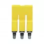 Weidmüller WQV 2.5/3 Zworka łącznikowa, 3-biegunowa, 2.5 mm², żółta, poliamid, UL94 V-0, 50 sztuk