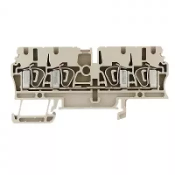 Weidmüller ZDU 2.5/4AN Złączka przelotowa, połączenie zaciskowe sprężynowe, 2,5 mm², beżowa, 100 sztuk
