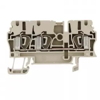 Weidmüller ZDU 2.5/3AN Złączka przelotowa, połączenie zaciskowe sprężynowe, 2,5 mm², beżowa, 100 sztuk