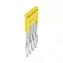 Weidmüller ZQV 2.5/4 Cross-Connector, 4-Pole, 2.5 mm², Yellow, 60 Pieces