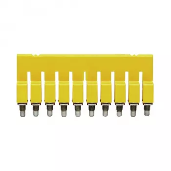 Weidmüller WQV 2.5/10 Złączka poprzeczna, 10-biegunowa, 2,5 mm², żółta, poliamid, 20 sztuk