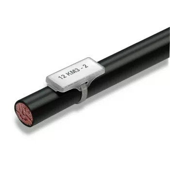 Weidmüller WKM 18/43 Oznacznik nakładany na przewód, czarny, polipropylen, 11,5 mm, 100 sztuk