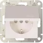 HEINRICH KOPP HK 07 1-Gang Schuko Socket with Hinged Lid, Pure White, Flush-Mount, IP44, 250V/16A, 940129002