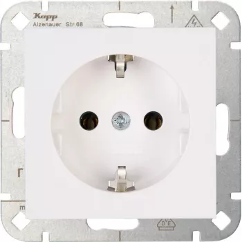 Heinrich Kopp HK07 Schutzkontakt Gniazdo Pure White 949329007