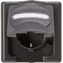 Heinrich Kopp Schutzkontakt-Steckdose AP-FR Steckdose 1f. BlueElectric Antracyt