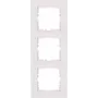 HEINRICH KOPP 3-Gang Cover Frame HK07 PURE 228x86x9.5mm IP20 Clamp Fastening Pure White
