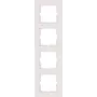 Heinrich Kopp 4-Gang Cover Frame HK07 PURE 299.6 x 86 x 9.5 mm IP20 Clamp Fastening White Glossy