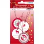 HERMA Christmas 3D Stickers Red Silver Paper 4 Pieces 50 mm