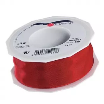 C.E. Pattberg LYON wstążka prezentowa błyszcząca czerwona 40 mm x 25 m