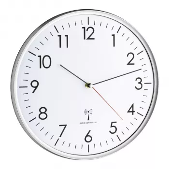 TFA 60.3514 Biały/Srebrny Analogowy Zegar Sterowany Radiowo