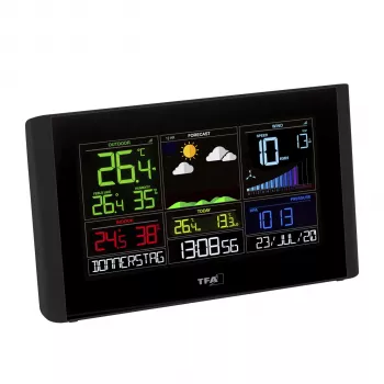 TFA VIEW BREEZE 35.8001.01 Wi-Fi Weather Station with Color LCD, 12-24 Hour Forecast, White