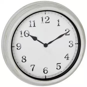 TFA 60.3067.02 Outdoor Metal Wall Clock White 380 mm