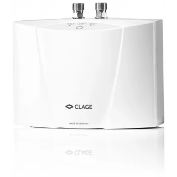 CLAGE MCX 3 Elektroniczny mini przepływowy podgrzewacz wody, 3,5 kW, 230 V, poziomy, biały