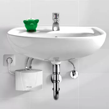 CLAGE Podzlewowy Przepływowy Podgrzewacz Wody 3.5kW z Wtyczką 230V z Baterią Jednouchwytową