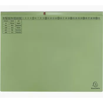 Exacompta 370325B Konwencjonalny segregator - karton - zielony - 320 g/m² - 265 x 316 mm