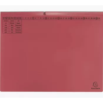 Exacompta 370403B Konwencjonalny segregator - karton - czerwony - 320 g/m² - 265 x 316 mm