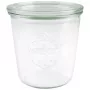 Zestaw 6 słoików WECK Mold 580 ml - przezroczyste szklane słoiki do wekowania z pokrywkami, klipsami i gumkami