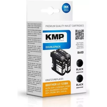 KMP B123B Czarny wkład atramentowy kompatybilny z Brother LC123/LC125/LC127/LC129 - 18ml - 600 stron - 1 szt.