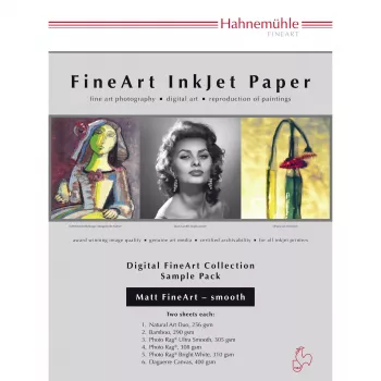 Hahnemühle Digital FineArt A4 Test Pack Matte, Smooth Papers