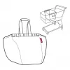 Reisenthel Easyshoppingbag Black - 30L Torba na zakupy z mocowaniem do wózka