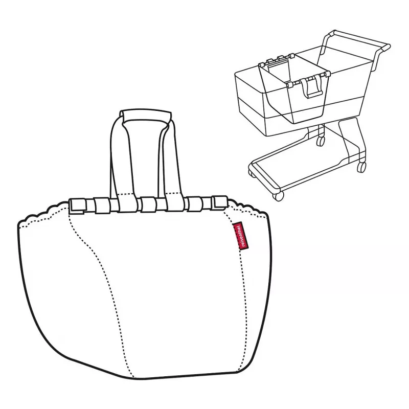 Reisenthel Easyshoppingbag Black - 30L Torba na zakupy z mocowaniem do wózka