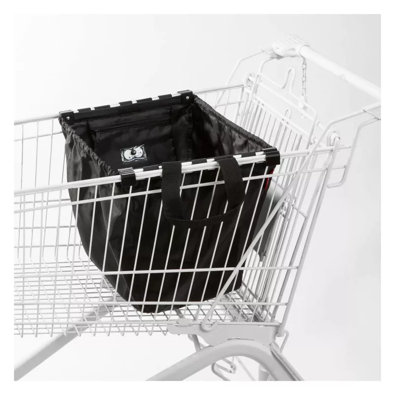 Reisenthel Easyshoppingbag Black - 30L Torba na zakupy z mocowaniem do wózka