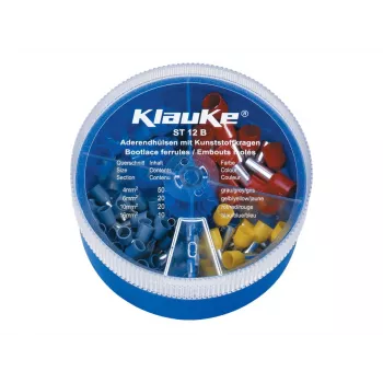 KLAUKE Zestaw izolowanych tulejek kablowych 4-16 mm², 275 szt., DIN 46228 Część 4