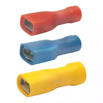 KLAUKE Płaskie gniazdo 1,5-2,5 mm² 730/V izolowane niebieskie PVC