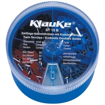 Zestaw tulejek kablowych Klauke 1000 szt. 0,5-2,5 mm²