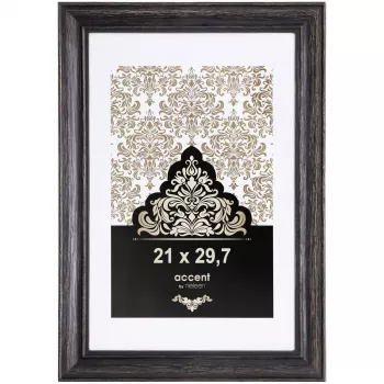 NIELSEN DESIGN Accent Vintage Ramka na zdjęcia DIN A4 21x29.7 cm Drewno Czarny