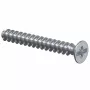 KAISER ELEKTRO 2472-25 Wkręt do urządzeń M3,5 x 25 mm, łeb płaski, nacięcie, stal, cynkowany, srebrny, 1 szt.
