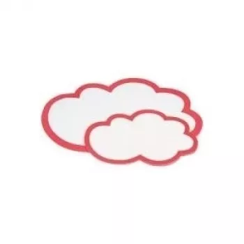 HOLTZ OFFICE SUPPORT magnetoplan Moderation Cards Cloud Large, 620 x 370 mm, Biały/Czerwony (111152004)