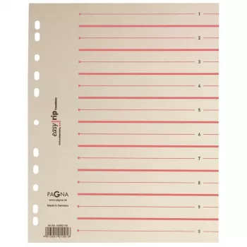 PAGNA 100 kartek separatorowych Easy Rip A4 beżowych