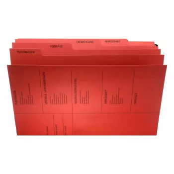 PAGNA 44105-01 Konwencjonalny segregator dokumentów - A4 - Karton - Czerwony - 3 klapy - 245