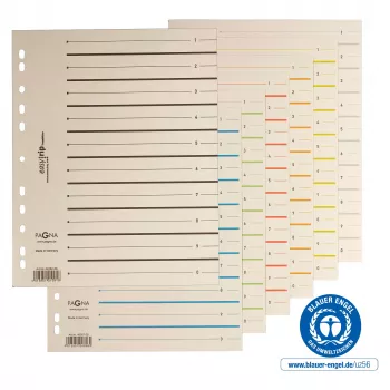 PAGNA Przekładki do segregatora A4 Karton Beżowy 100 sztuk Niedziurkowane 180 gsm 44063-09
