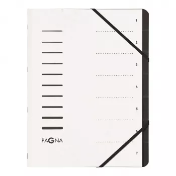 Pagna 40058-08 teczka z przegródkami, 7 przegródek, A4, biała