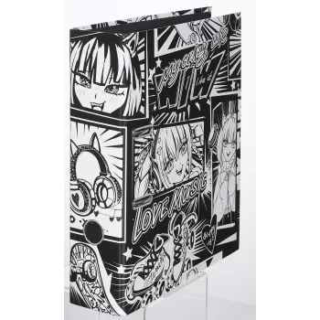Falken Manga Black and White Segregator dźwigniowy 8,0 cm DIN A4