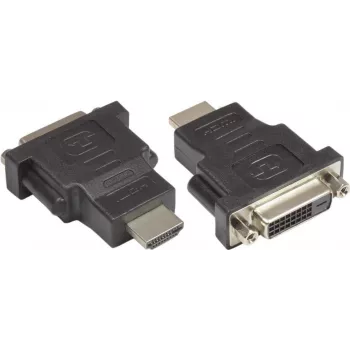 GoodConnections DVI-D na HDMI Przejściówka Wideo, DVI-D Żeński na HDMI Męski, 24+1 Piny, Czarny