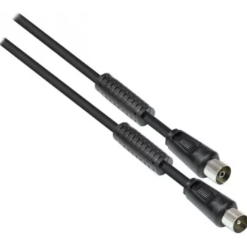 GoodConnections Przewód antenowy TV, wtyk Coax do gniazda Coax (niklowany), 2x rdzeń ferrytowy, 2x ekranowany, klasa A, 9,5 m