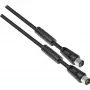 GoodConnections Przewód antenowy TV, wtyk Coax do gniazda Coax (niklowany), 2x rdzeń ferrytowy, 2x ekranowany, klasa A, 9,5 m