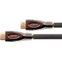 Przewód HDMI High-Speed z Ethernetem PYTHON 4K2K/UHD, Pozłacane Styki, OFC, Plecionka Nylonowa, Czarny, 1 m, Seria PYTHON (GC-M0015)