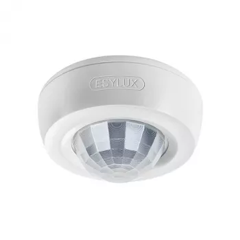 ESYLUX Czujnik obecności sufitowy 360° Montaż natynkowy Ø24m Przełączanie w zerze Zdalnie sterowany PD