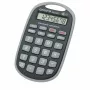 Kalkulator kieszonkowy Genie 982 AM z etui ochronnym, 8-cyfrowy wyświetlacz LCD, podwójne zasilanie (słoneczne i bateryjne), czarno-szary