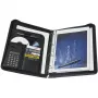 Genie 10742 A4 Faux Leather Conference Folder Black Zipper