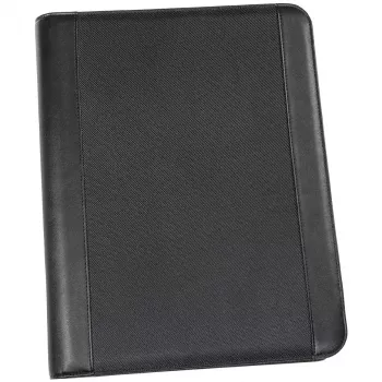 GENIE Frankfurt Conference Folder A4 Black Faux Leather with Calculator